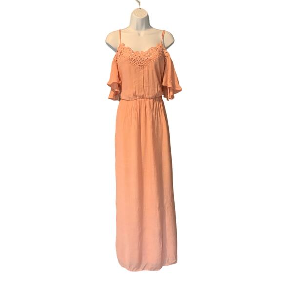 Maxi Peach Dress - Picture 1 of 6